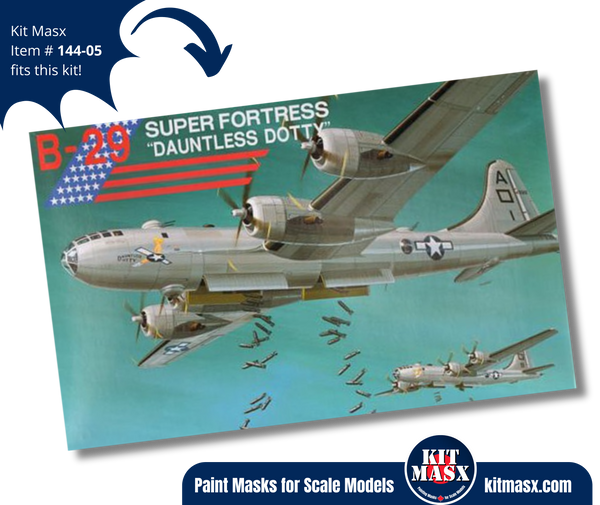 Fujimi B-29 Superfortress 1/144 Canopy & Wheel Masks