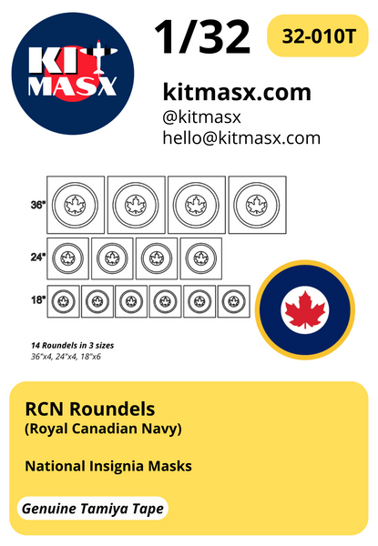 RCN Roundels 1/32 National Insignia Masks