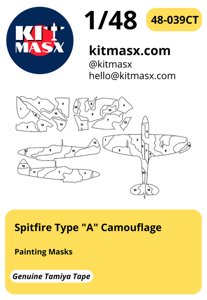 Spitfire Type "A" Camouflage 1/48 Painting Masks
