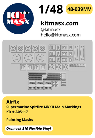 Airfix Supermarine Spitfire MkXII 1/48 Main Markings