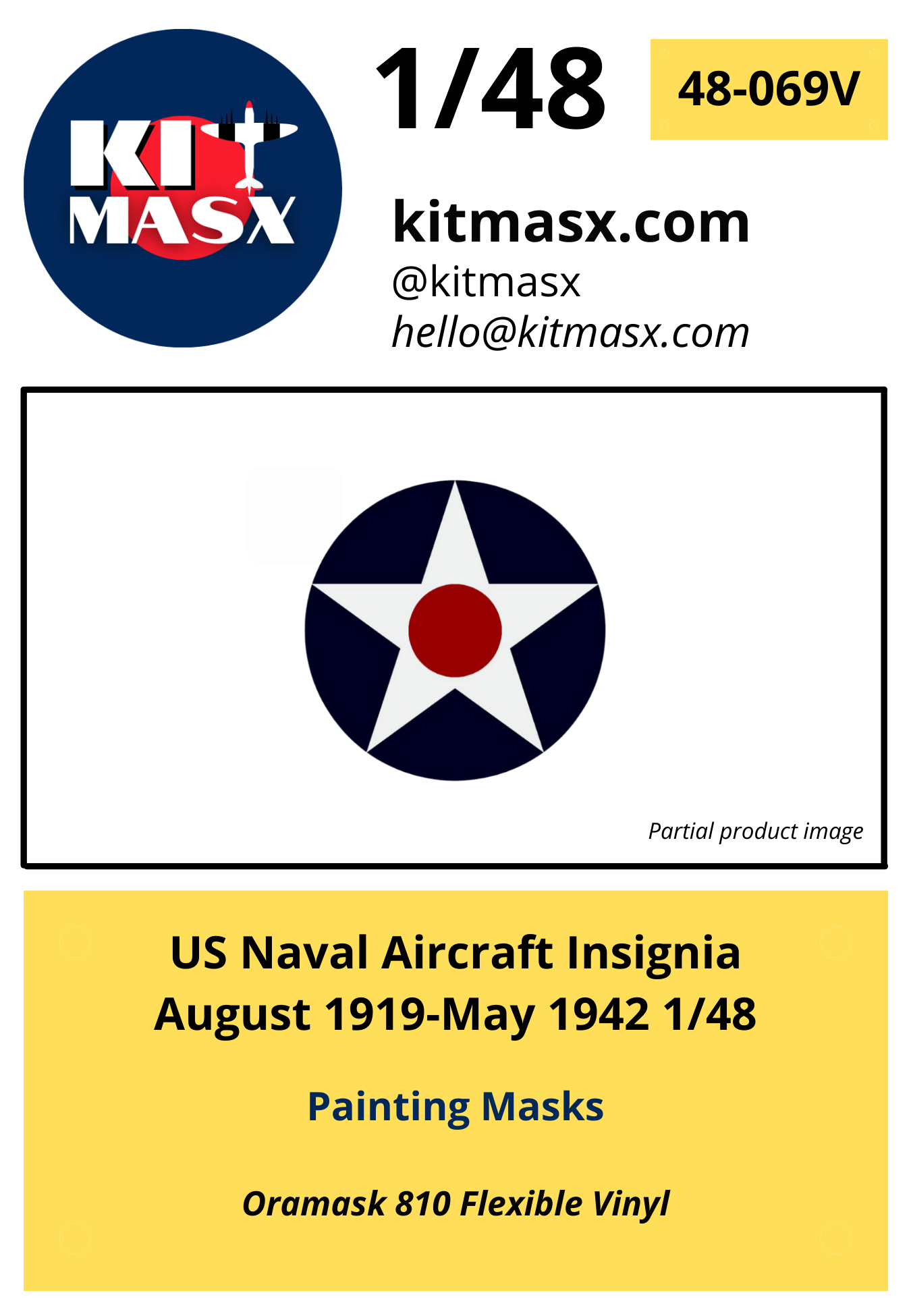 US Naval Aircraft Insignia August 1919-May 1942 1/48 National Insignia Masks
