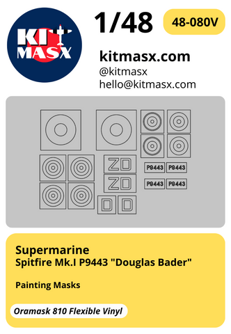 Supermarine Spitfire Mk.I P9443 "Douglas Bader" 1/48 Main Markings