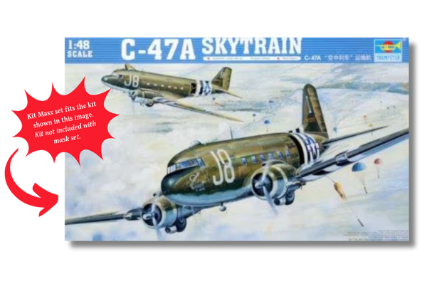 Douglas C-47A Skytrain 1/48 Main Markings: "Kilroy is Here" and "Turf Sport Special"