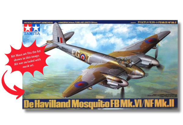Tamiya De Havilland Mosquito FB Mk.VI/NF Mk.II 1/48 Canopy & Wheel Masks