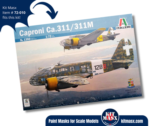 Italeri Caproni Ca.311/311M 1/72 Canopy & Wheel Masks