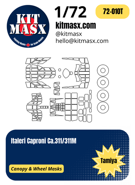 Italeri Caproni Ca.311/311M 1/72 Canopy & Wheel Masks