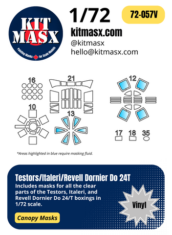 Testors/Italeri/Revell Dornier Do 24/T 1/72 Canopy Masks