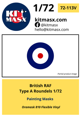British RAF Type A Roundels 1/72 National Insignia Masks