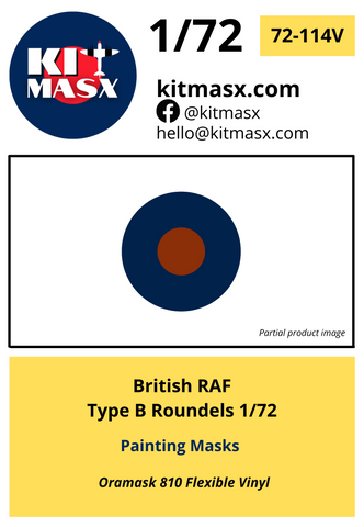 British RAF Type B Roundels 1/72 National Insignia Masks