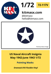 US Naval Aircraft Insignia May 1942-June 1943 1/72 National Insignia Masks