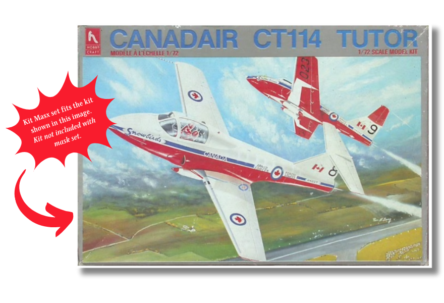 Hobbycraft Canadair CT114 Tutor 1/72 Canopy & Wheel Masks Kit Masx