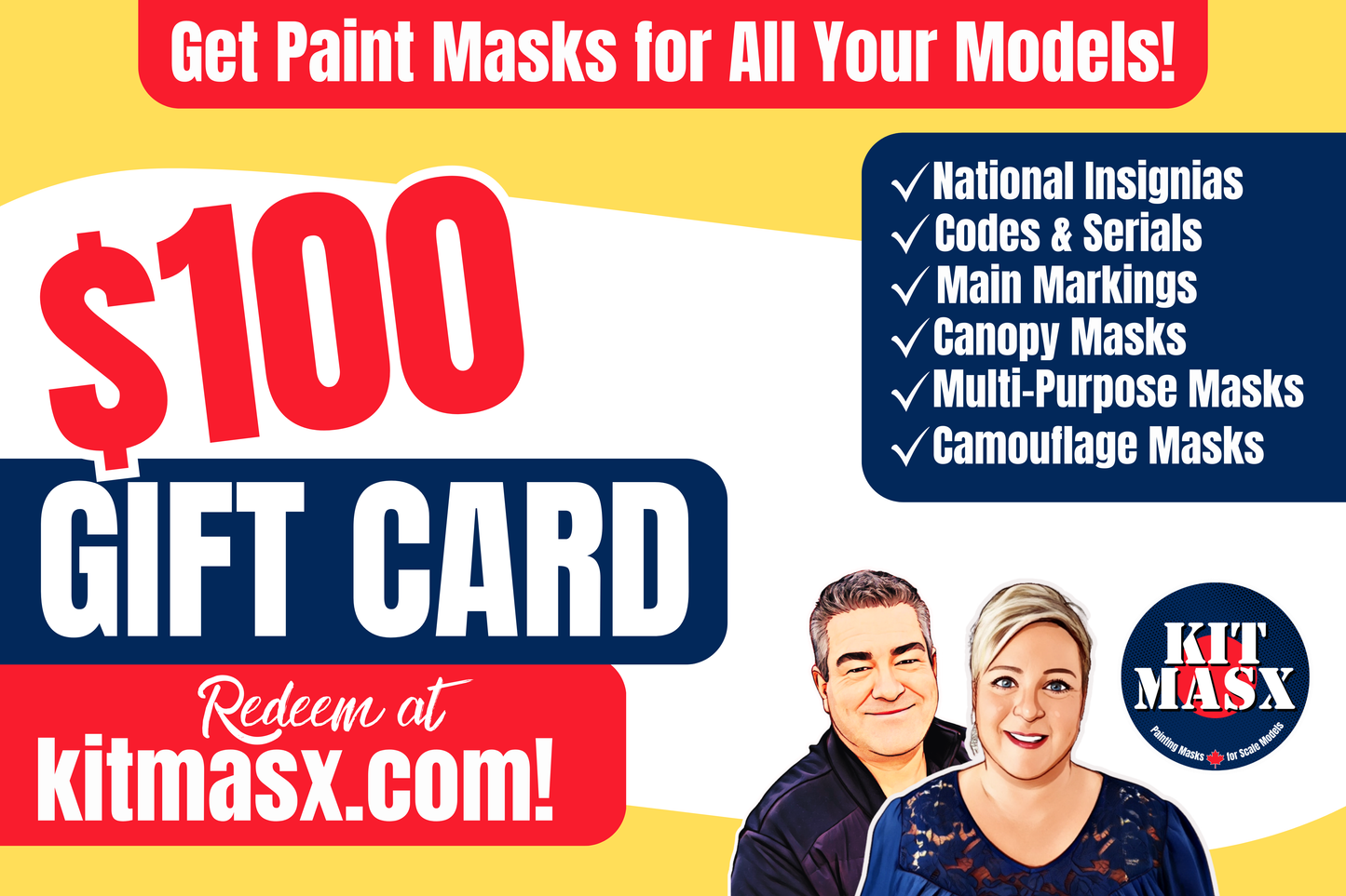 Kit Masx Gift Cards, $25 - $200 CAD