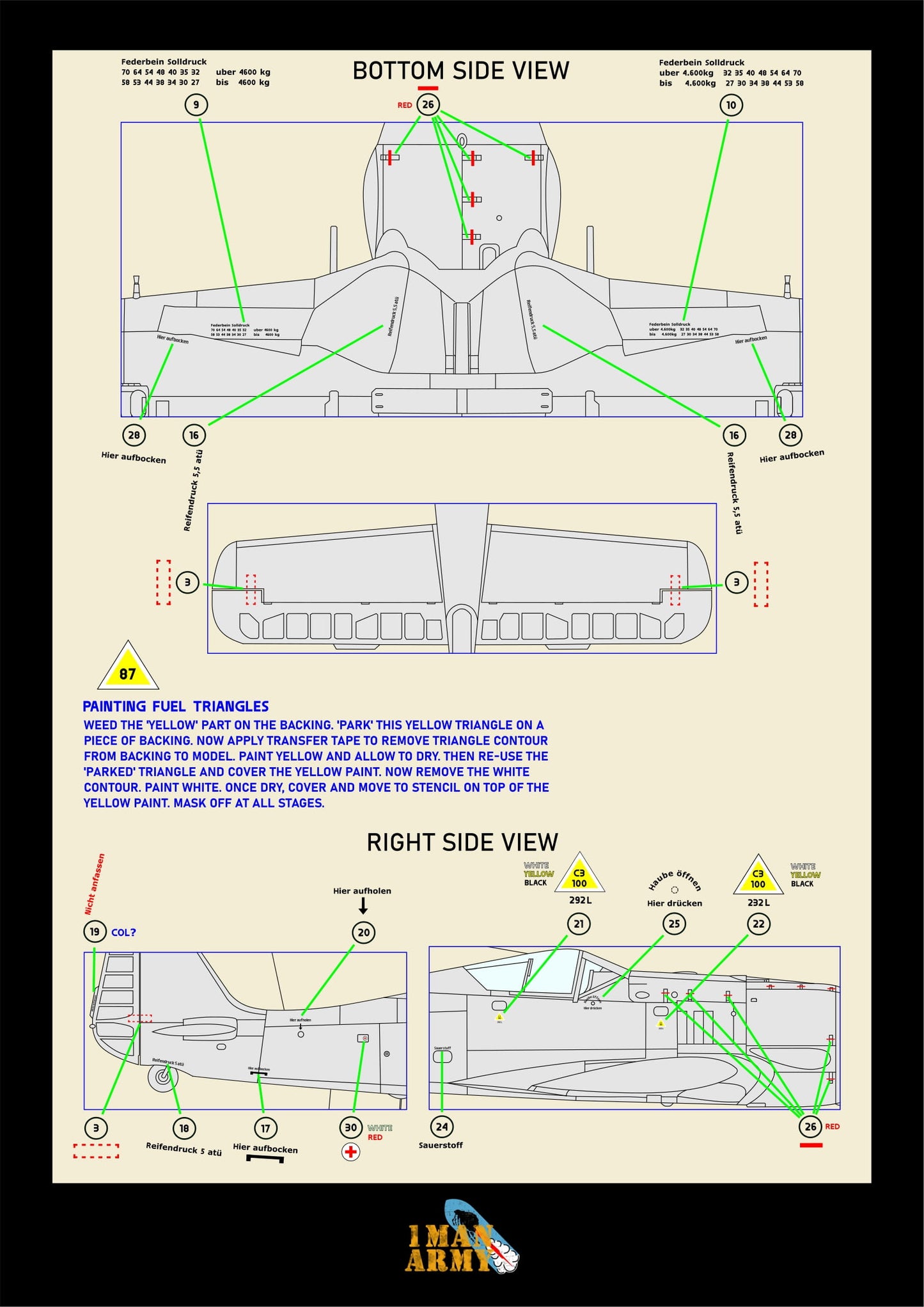 1ManArmy Hobby Boss Focke-Wulf Fw190 A-5 1/18 Basic Markings & Stencil High-Definition Paint Masks, 18DET002