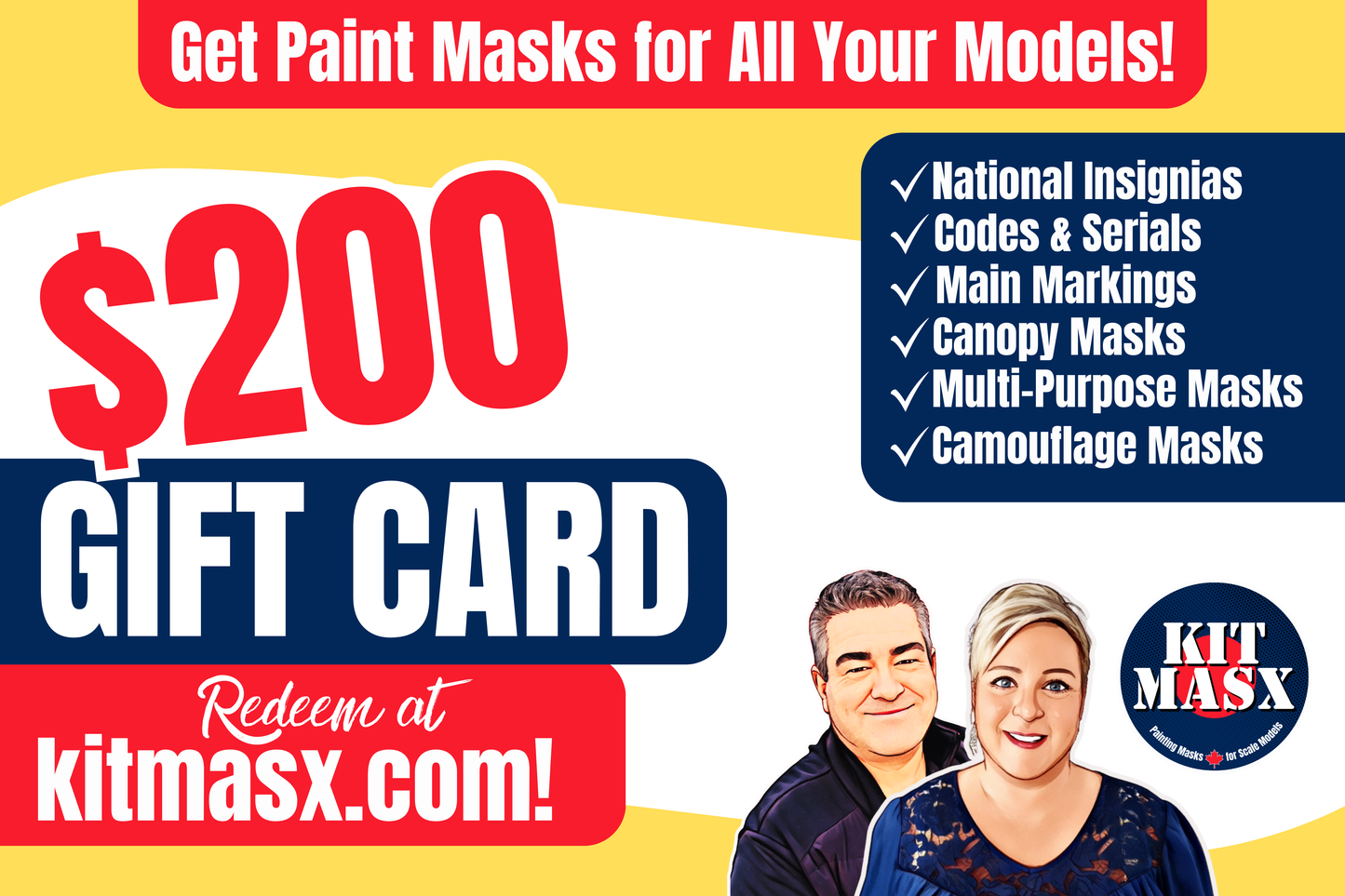 Kit Masx Gift Cards, $25 - $200 CAD