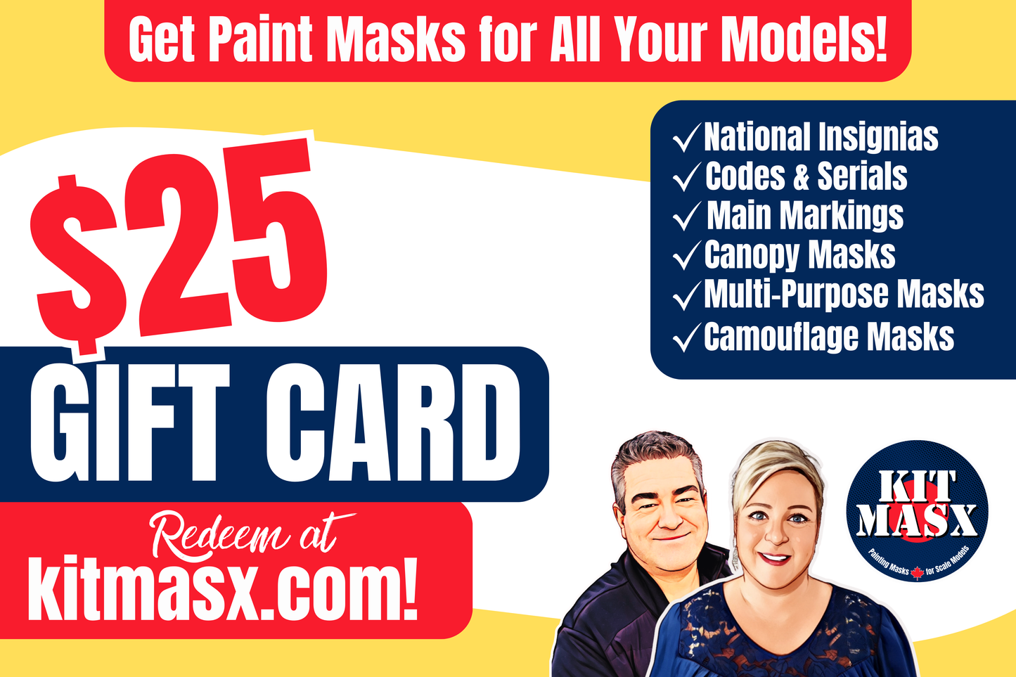 Kit Masx Gift Cards, $25 - $200 CAD