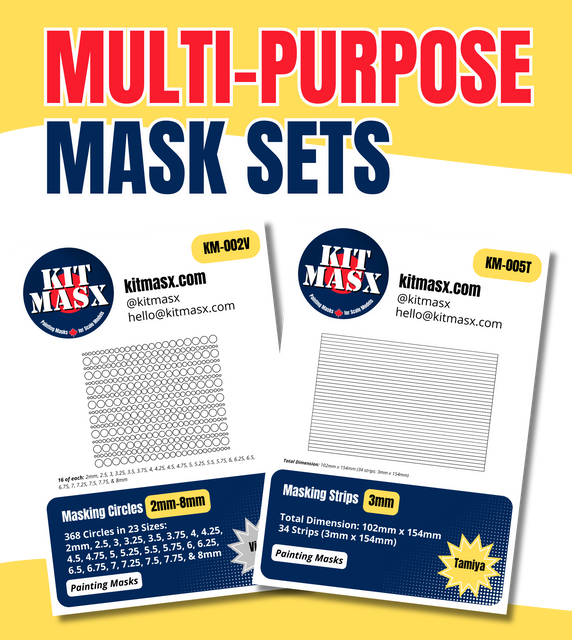 Kit Masx Multi-Purpose Mask Sets - Paint Masks for Scale Models