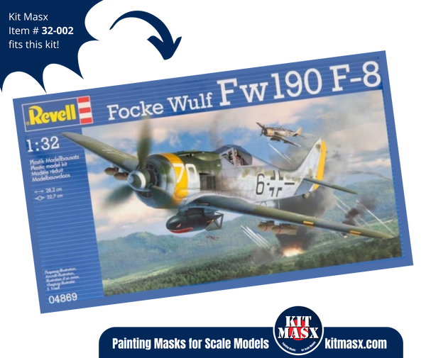 Revell Focke Wulf Fw190 F-8 1/32 Canopy Masks