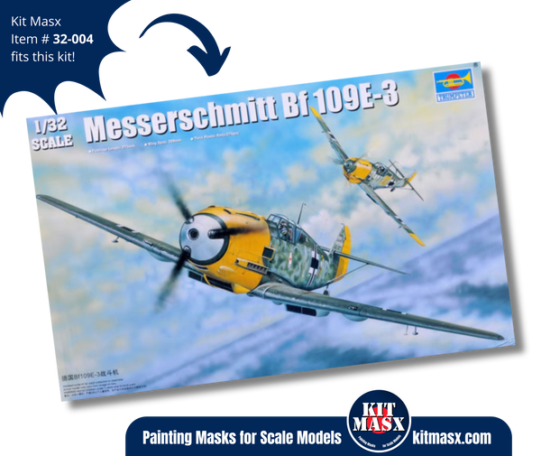 Trumpeter Messerschmitt Bf 109E-3 1/32 Canopy Masks