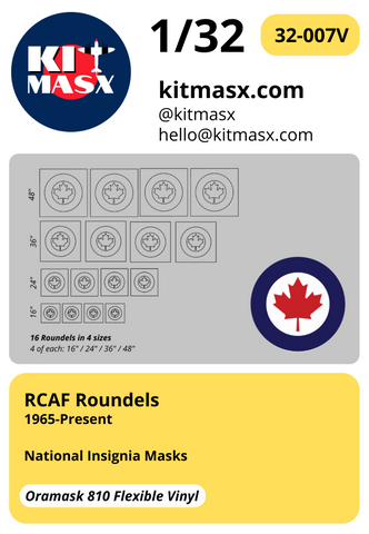 RCAF Roundels 1965-Present 1/32 National Insignia Masks