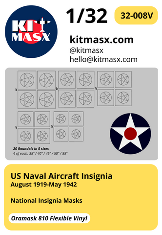 US Naval Aircraft Insignia August 1919-May 1942 1/32 National Insignia Masks