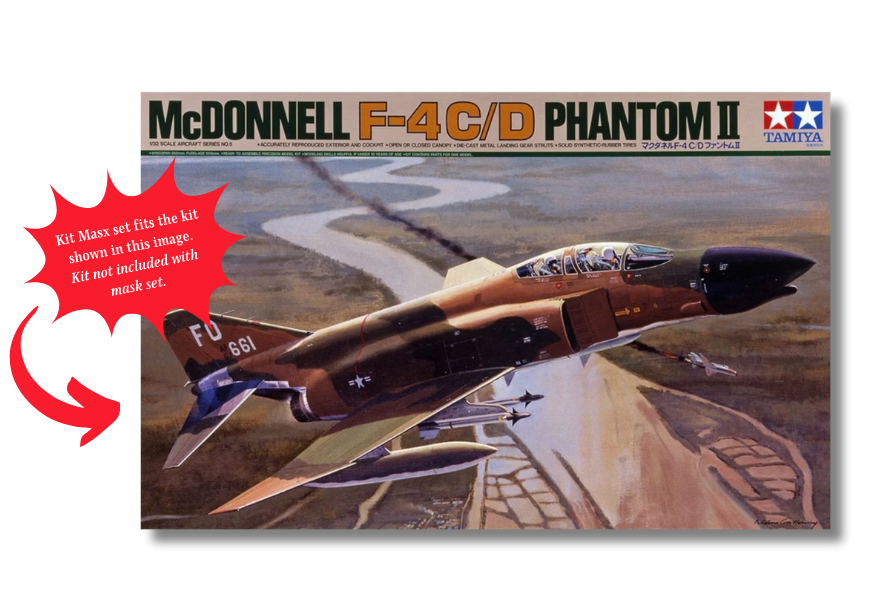 Tamiya McDonnell F-4C/D Phantom II 1/32 Main Marking Paint Masks, Kit # 60305