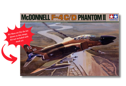 Tamiya McDonnell F-4C/D Phantom II 1/32 Main Marking Paint Masks, Kit # 60305