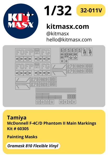 Tamiya McDonnell F-4C/D Phantom II 1/32 Main Markings