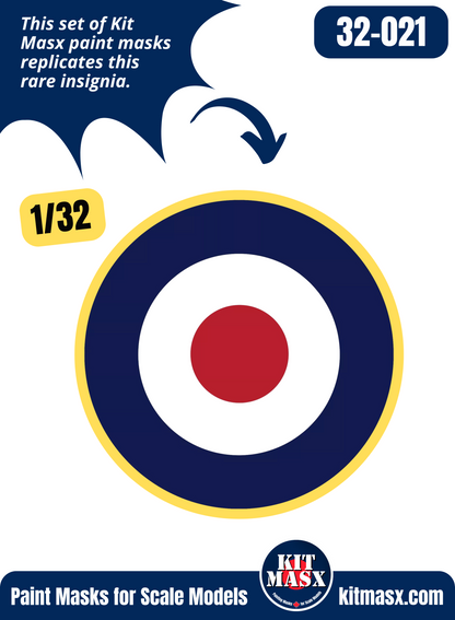 RAF Modified “Type D” Roundels 1/32 National Insignia Paint Masks