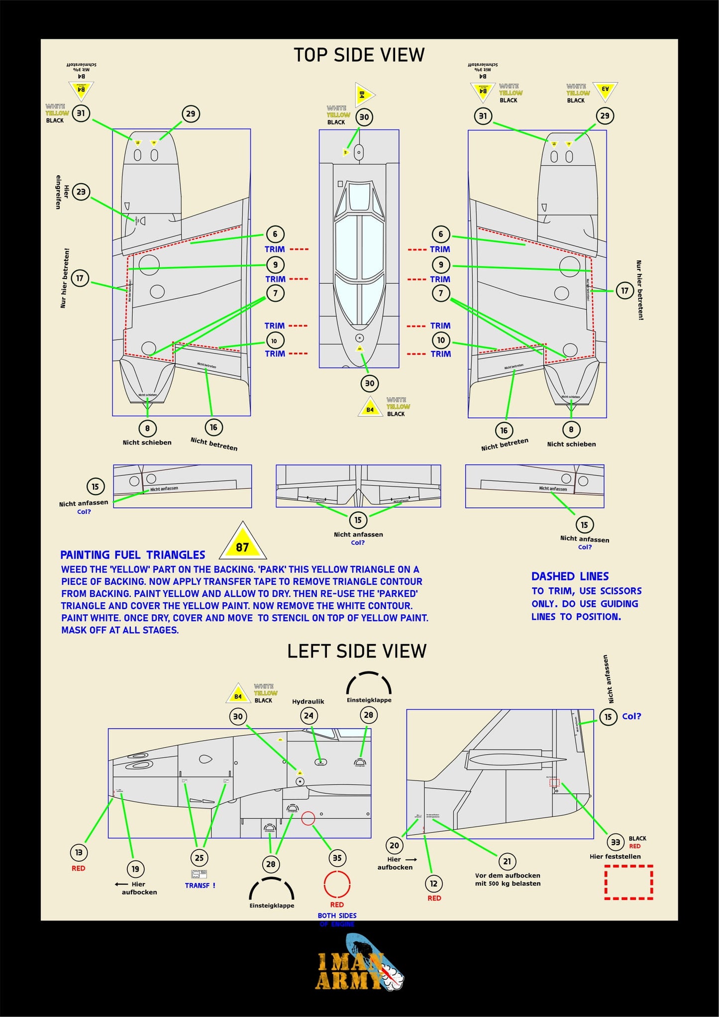 Messerschmitt 262 A1-A2 1/32 Basic Markings & Stencil High-Definition Paint Masks, 32DET004