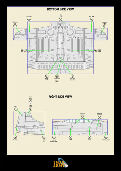 1ManArmy Dauntless SBD5 1/32 Basic Markings & Stencil High-Definition Paint Masks, 32DET014