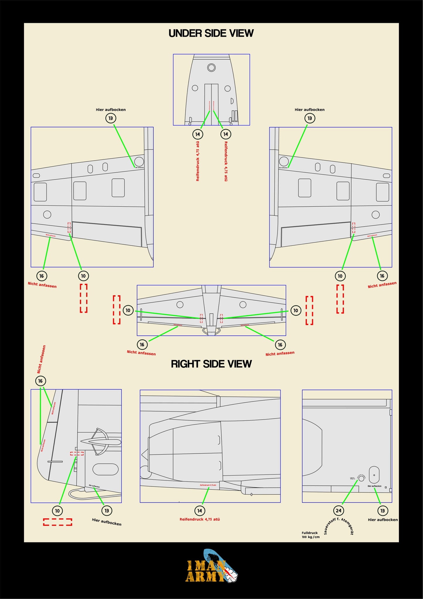 1ManArmy Fly Arado Ar 234 1/32 Basic Markings & Stencil High-Definition Paint Masks, 32DET019