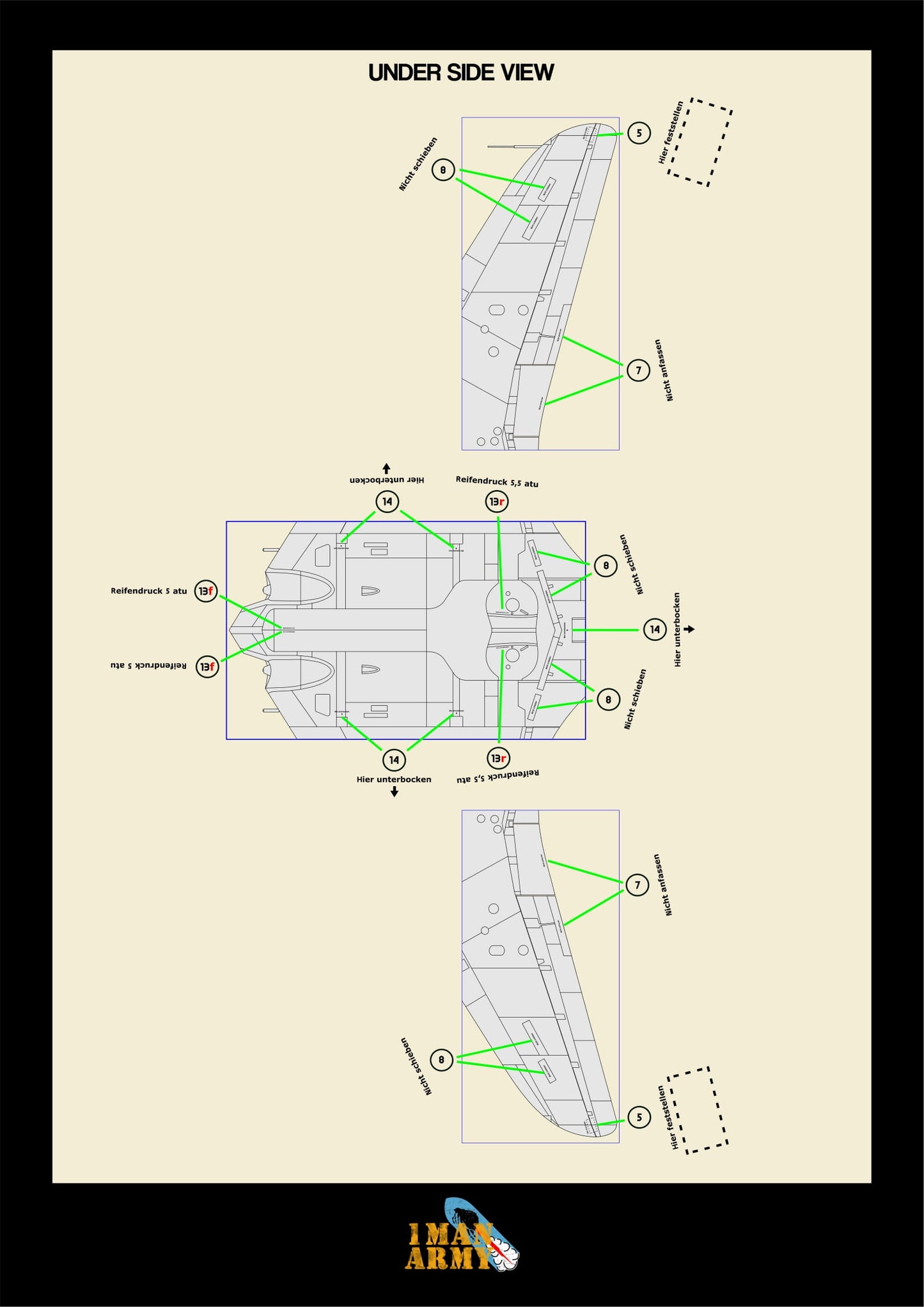 1ManArmy Zoukei-Mura Horten Ho 229 1/32 Basic Markings & Stencil High-Definition Paint Masks, 32DET036