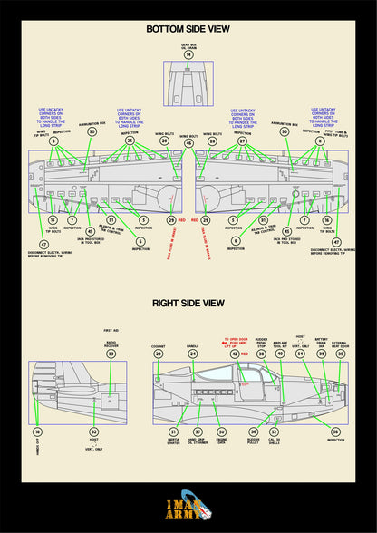 1ManArmy Special Hobby P-39Q 'Makin Airacobras' 1/32 Basic Markings & Stencil High-Definition Paint Masks, 32DET047