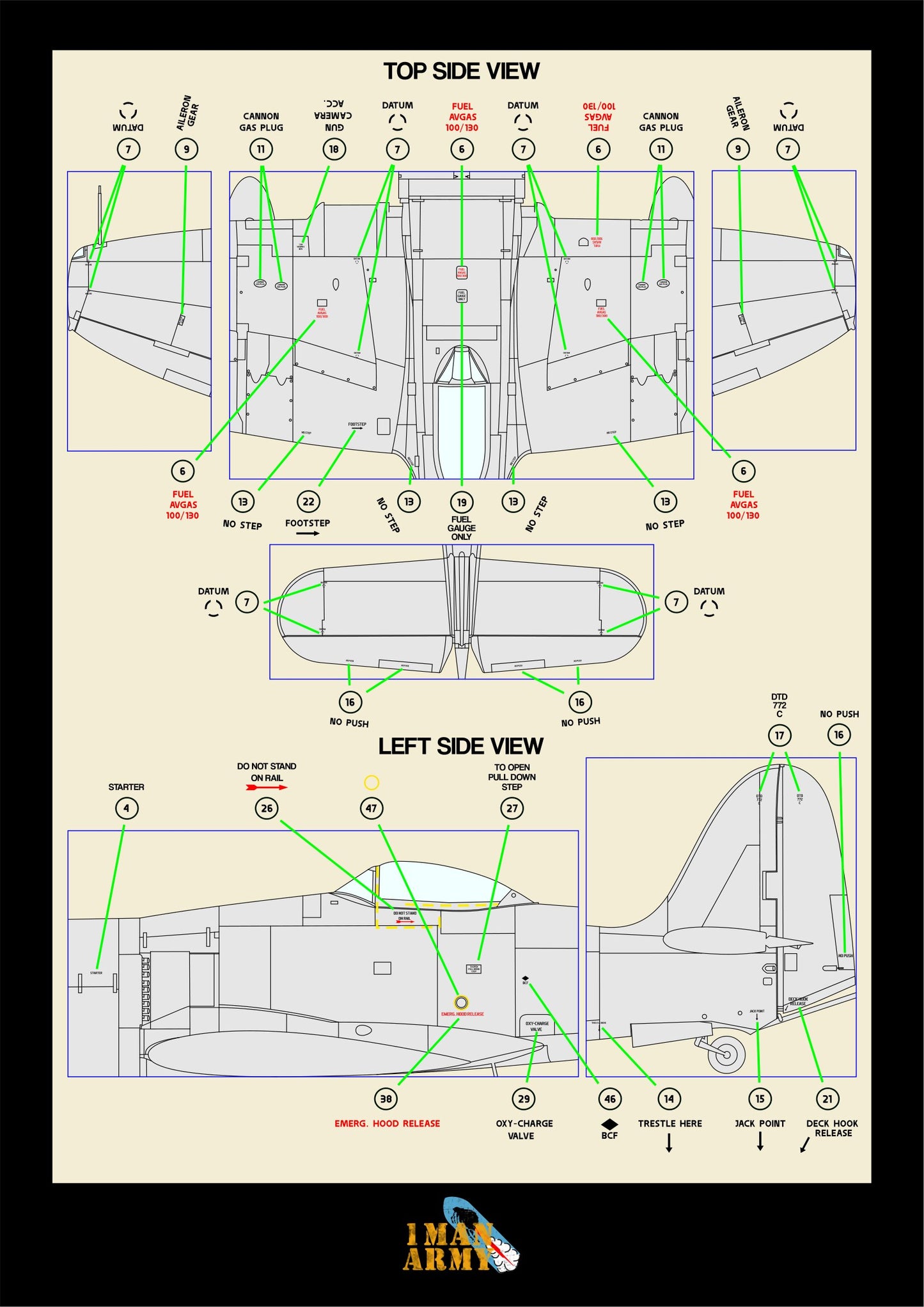 DBMK Hawker "Sea Fury" FB.11 1/32 Basic Markings & Stencil High Definition Paint Masks (32DET062)