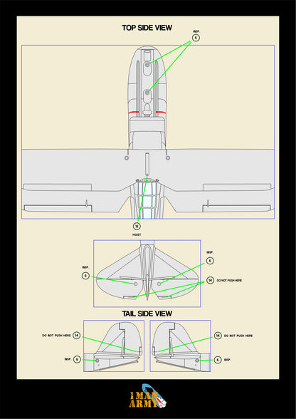 1ManArmy Lukgraph Grumman 'Duck' J2F-5 1/32 Basic Markings & Stencil High Definition Paint Masks, 32DET064