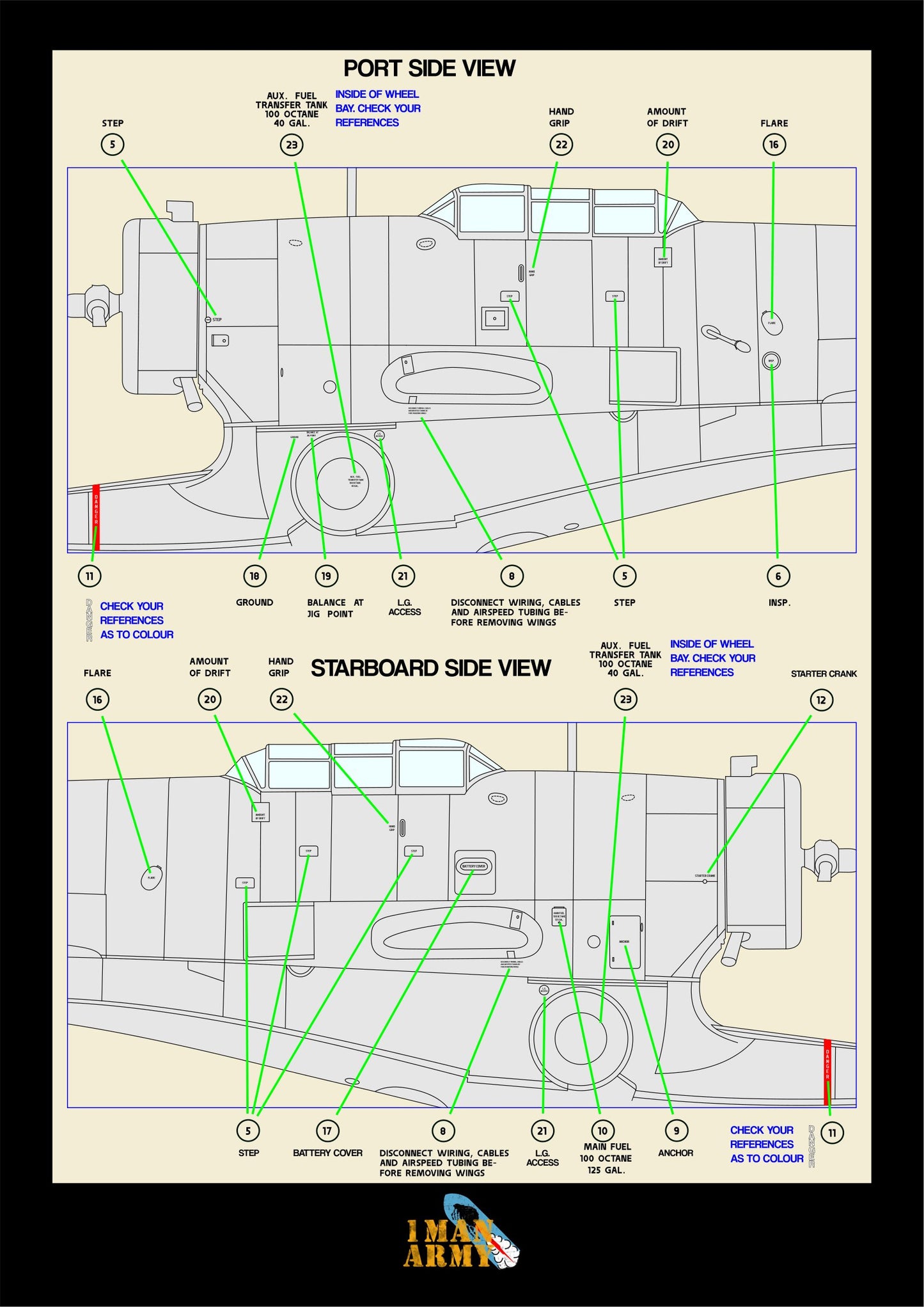 1ManArmy Lukgraph Grumman 'Duck' J2F-5 1/32 Basic Markings & Stencil High Definition Paint Masks, 32DET064