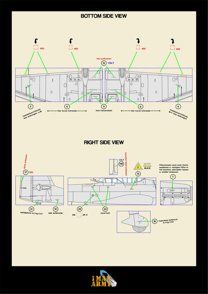 1ManArmy Border Junkers Ju87G "Stuka" 1/35 Basic Markings & Stencil High-Definition Paint Masks, 35DET002