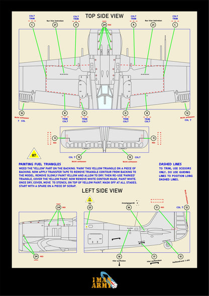 1ManArmy Border Focke-Wulf Fw190 A-6 1/35 Basic Markings & Stencil High-Definition Paint Masks, 35DET003