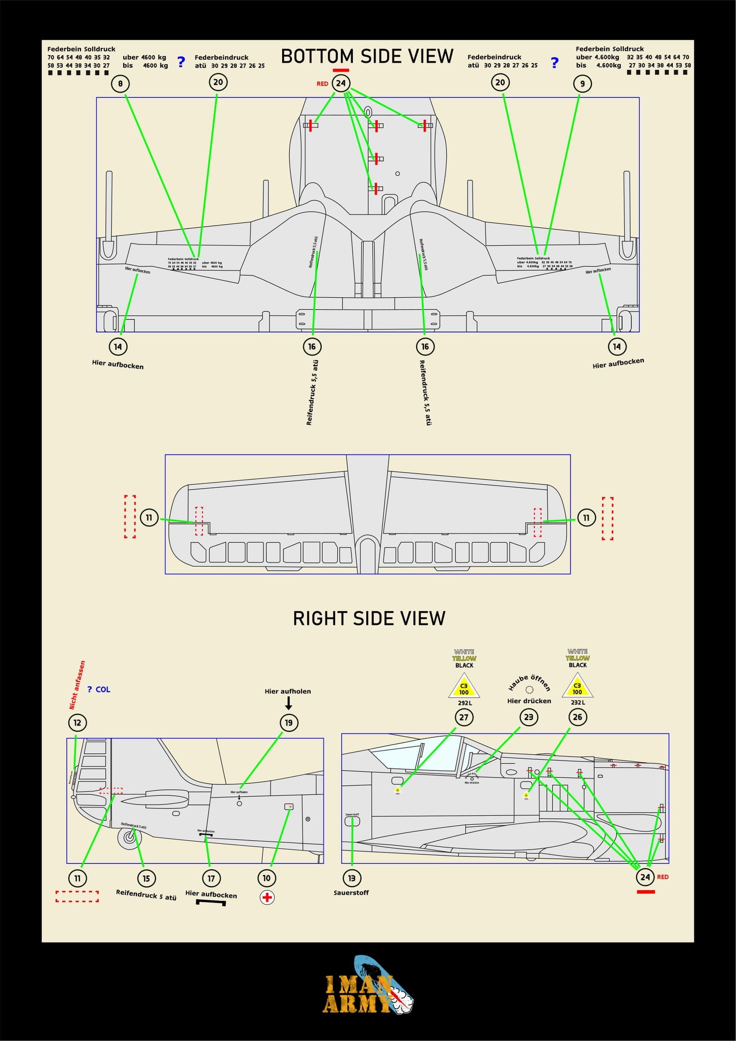 1ManArmy Border Focke-Wulf Fw190 A-6 1/35 Basic Markings & Stencil High-Definition Paint Masks, 35DET003
