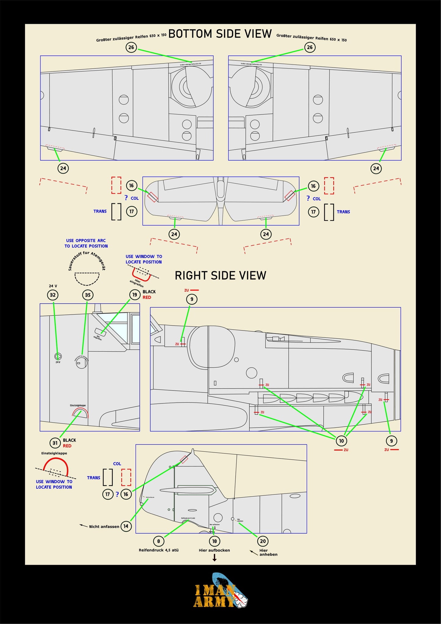1ManArmy Border Messerschmitt BF 109 G-6 1/35 Basic Markings & Stencil High-Definition Paint Masks, 35DET004