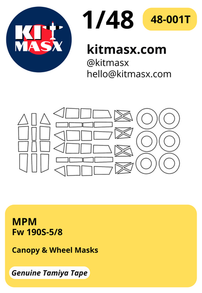 MPM Fw 190S-5/8 1/48 Canopy & Wheel Masks