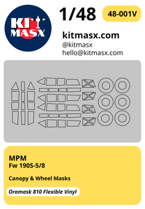 MPM Fw 190S-5/8 1/48 Canopy & Wheel Masks