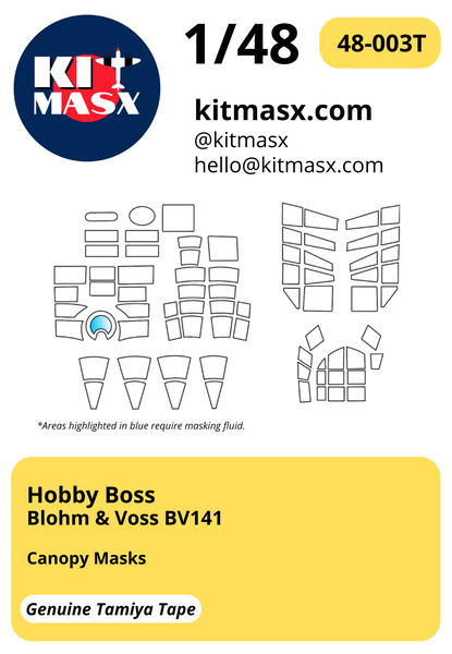 Hobby Boss Blohm & Voss BV141 1/48 Canopy Masks