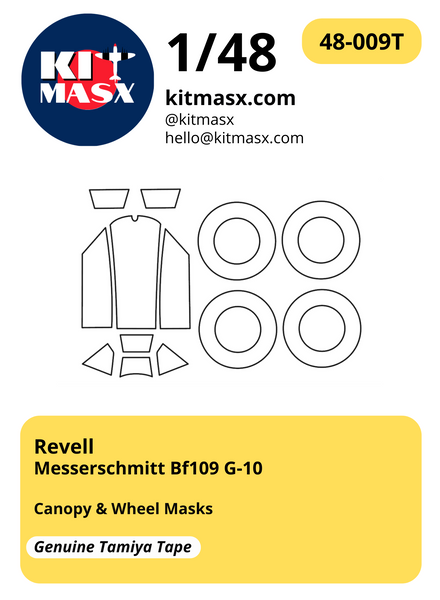 Revell Messerschmitt Bf109 G-10 1/48 Canopy & Wheel Masks