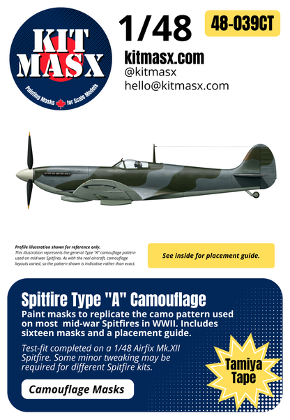 Spitfire Type "A" 1/48 Camouflage Paint Masks
