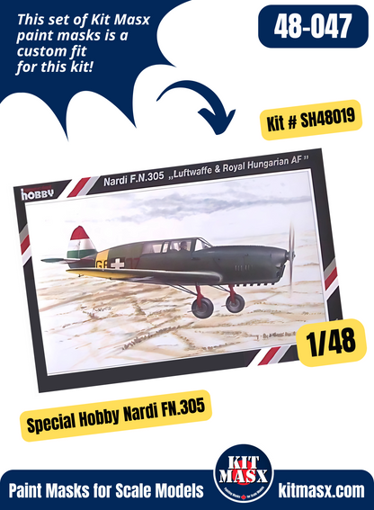 Special Hobby Nardi F.N.305 1/48 Canopy Paint Masks, Kit # SH48019