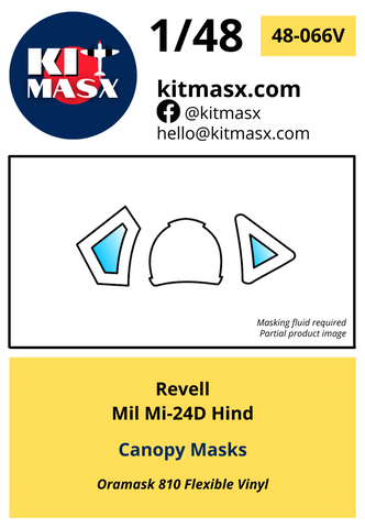 Revell Mil Mi-24D Hind 1/48 Canopy & Wheel Masks