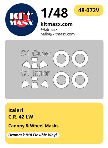 Italeri C.R. 42 LW 1/48 Canopy & Wheel Masks
