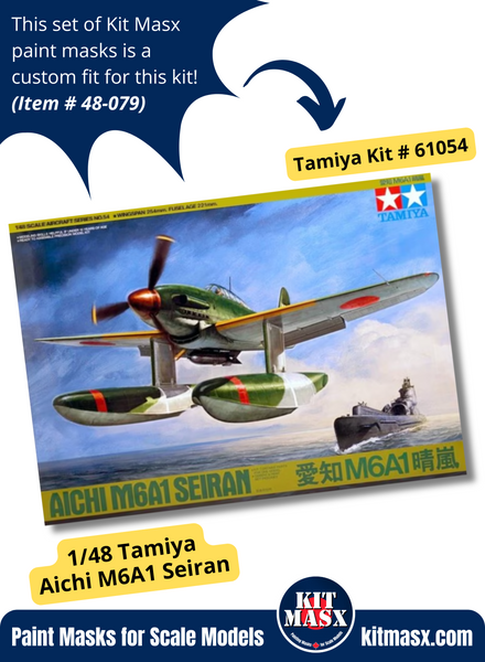 Tamiya Aichi M6A1 Seiran 1/48 Canopy & Wheel Paint Masks