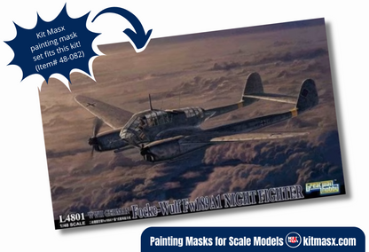 Great Wall Hobby Focke Wulf Fw 189A1/2 1/48 Canopy & Wheel Paint Masks, Kit # L4801